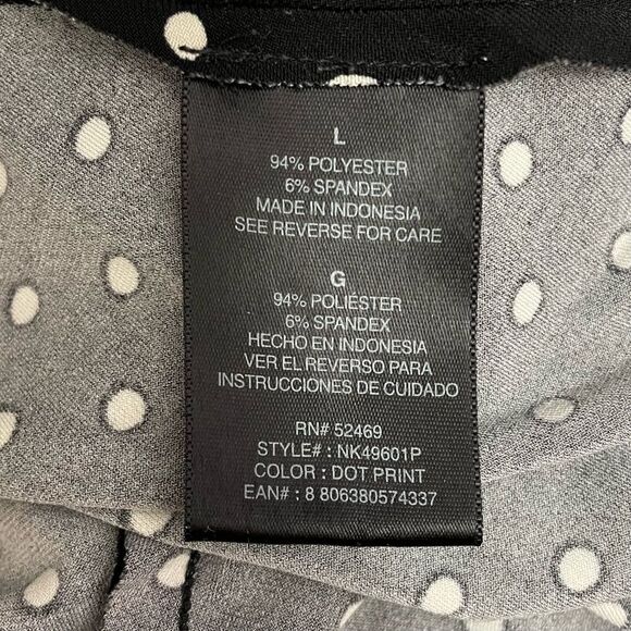 Norma Kamali Black Polka Dot Midi Dress Size Large V-Neck Sleeveless Retro Chic - Picture 9 of 11